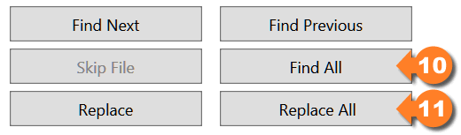 Condition attributes Find and Replace All in Flare Find Elements