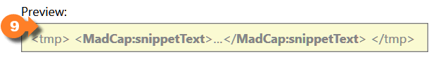Flare Find Elements snippet text preview