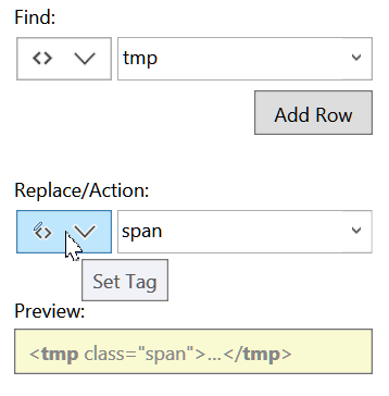 Flare Find Elements debug snippet text settings