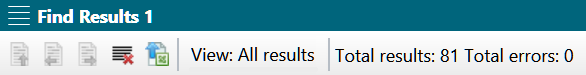 Flare Find Elements total results