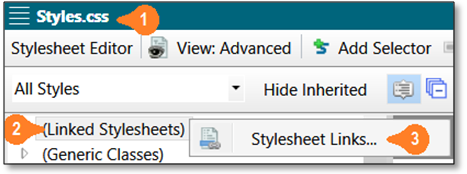 Linking CSS within Flare